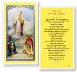  \"Prayer to Our Lady of Mercy\" Laminated Prayer/Holy Card (25 pc) 