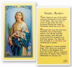  \"Saint Agnes\" Laminated Prayer/Holy Card (25 pc) 