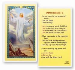  \"Immortality\" Laminated Prayer/Holy Card (25 pc) 