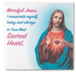  SACRED HEART HANGING COMMUNION ITALIAN CERAMIC TILE 