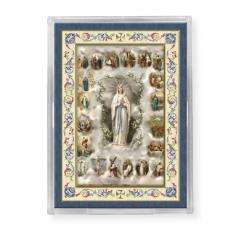  MYSTERIES OF THE ROSARY ACRYLIC EASEL WITH MAGNET (4 PC) 