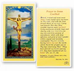  \"Prayer To Jesus Crucified\" Laminated Prayer/Holy Card (25 pc) 