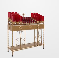  Votive Candle Light Stand - Combination Scroll Design - 52 Lite 