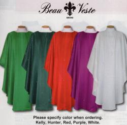  Lightweight Dalmatic - No Design - Easy Care 100% Polyester 