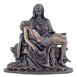  Pieta Statue in Hand-Painted Cold-Cast Bronze, 5\"H 