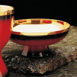  Red Enameled Open Ciboria/Ciborium 