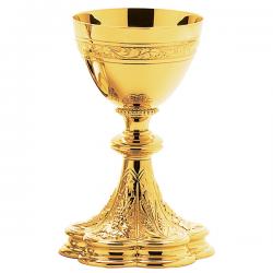  Grape & Wheat Motif Chalice & Paten 