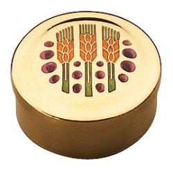  Wheat & Grapes Motif Communion Pyx - 30 Host 