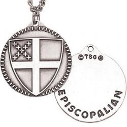  Sterling Episcopal Shield Pendant 