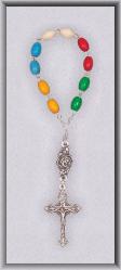  MULTI-COLOR WOOD ONE DECADE ROSARY (6 PC) 