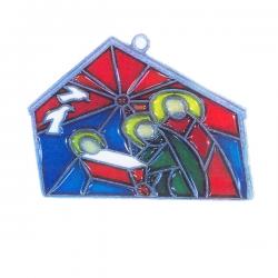  Nativity Suncatcher Christmas Suction Cup Window Ornament (4 pc) 