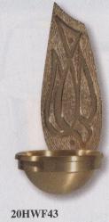  Combination Finish Bronze Holy Water Font: 2043 Style - 5\" Bowl 