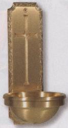  High Polish Finish Bronze Holy Water Font: 5959 Style - 3\" Bowl 