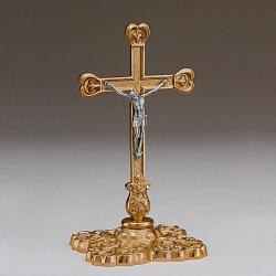  Rich Gilt Finish Bronze Altar Crucifix: 6193 Style - 12\" Ht 