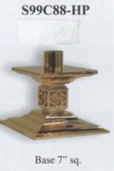  High Polish Finish Bronze Altar Candlestick: 9988 Style - 1 1/2\" Socket 