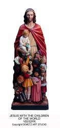  Jesus Protector of All Children Statue in Fiberglass, 54\"H 