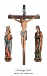  Crucifixion Group St. John & Mary Only - 3/4 Relief in Linden Wood, 48\" & 60\"H 