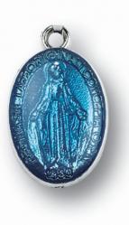  BLUE ENAMEL MIRACULOUS MEDAL (25 pc) 