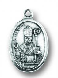  OXIDIZED SAINT BLAISE MEDAL (25 pc) 