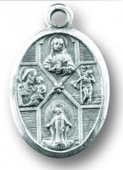  OXIDIZED FOUR WAY SILVER MEDAL (25 pc) 