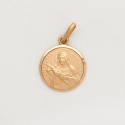  10k Gold Small Saint Therese Medal 