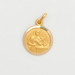  10k Gold Small Round Saint Gerard Medal 