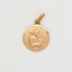  10k Gold Small Round Saint Joseph Medal 