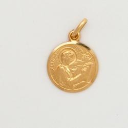  10k Gold Small Round Saint Luke Medal 