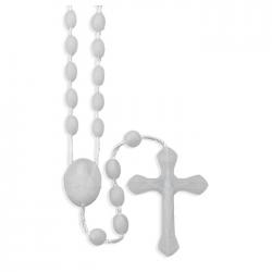  WHITE NYLON CORD ROSARY (100 PC) 