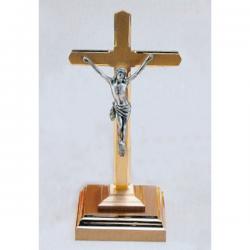  Combination Finish Bronze Altar Crucifix: 1120 Style - 13.5\" Ht 