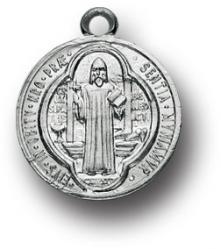  SILVER ALUMINUM ST. BENEDICT MEDAL (25 PC) 