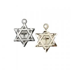  Star of David w/Cross Neck Medal/Pendant Only 