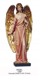  Angel Statue w/Wings Downwards in Linden Wood, 36\"H 