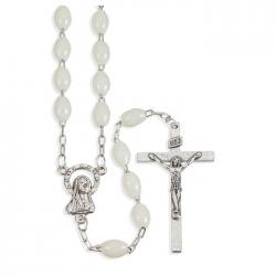  OVAL LUMINOUS PLASTIC BEADS ROSARY (2 PC) 