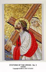  Stations/Way of the Cross in Venetian Mosaic #3 