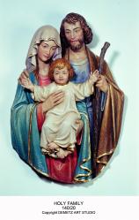  Holy Family Presentation Statue 3/4 Relief in Linden Wood, 36\" & 54\"H 