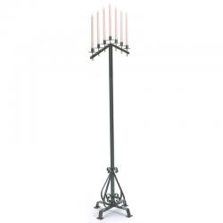  Wrought Iron Standing Candelabra, 57\" 