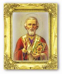  ST. NICHOLAS ANTIQUE GOLD FRAME 