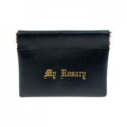  BLACK VINYL LEATHERETTE ROSARY POUCH (10 PC) 