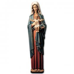  Our Lady w/Child Statue in Linden Wood, 44\"H 