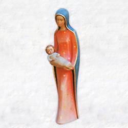  Our Lady w/Child Statue in Linden Wood, 8\" - 42\"H 