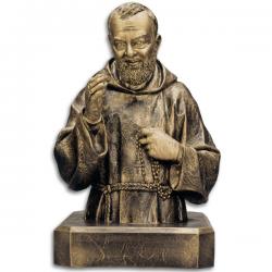  St. Padre Pio Bust - Bronze Metal, 22\"H 