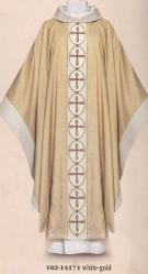  Concelebrant Chasuble - Washington 2015 Series - Papal Set - Plain Neck or Cowl - 100% Silk 