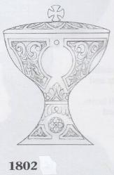  Small Chiseled Traditional Ciboria/Ciborium 