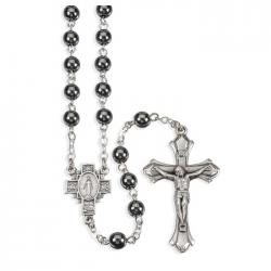  GENUINE GEM STONE HEMATITE BEADS HANDCRAFTED ROSARY 