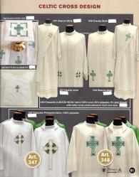  \"Celtic Cross\" Chasuble - Primavera Fabric - 100% Poly 