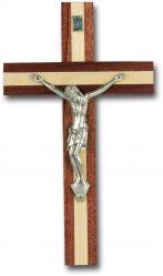  10\" ITALIAN INLAYED WOOD CROSS 