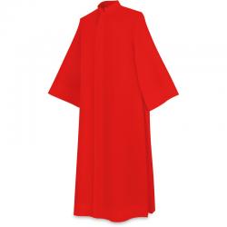  Red Washable Coat Style Choir/Server Alb - No Decoration - Terlenka Fabric 