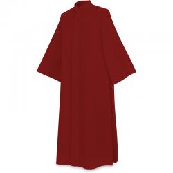  Dark Red Washable Coat Style Choir/Server Alb - No Decoration - Terlenka Fabric 