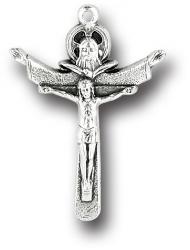  SMALL TRINITY OXIDIZED ROSARY CRUCIFIX (25 PC) 